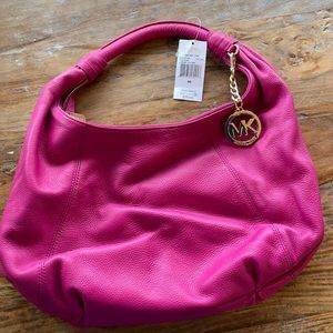 Michael Kors Hot Pink Leather Hobo bag